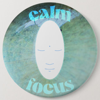 Bóton Redondo 15.24cm Calm Focus Meditando Cabeça