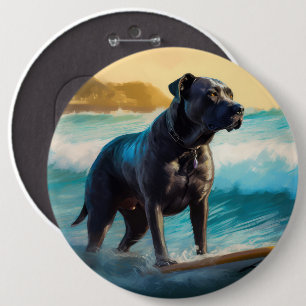 Bóton Redondo 15.24cm Cane Corso Beach Surfing Painting