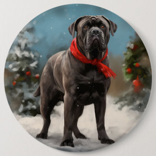 Bóton Redondo 15.24cm Cane Corso no Natal da Neve
