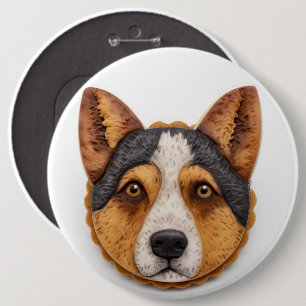 Bóton Redondo 15.24cm Cão Bovino Australiano Inspirado em 3D