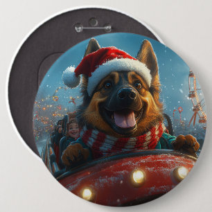 Bóton Redondo 15.24cm Cão Pastor Belga Montanha-russa Natal