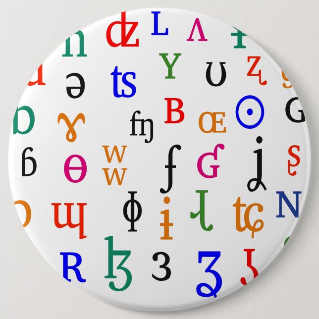 Bóton Redondo 15.24cm Caráteres de IPA (Frente)