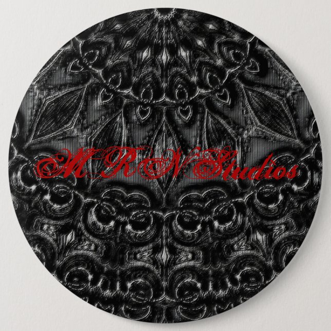 Bóton Redondo 15.24cm Carvões de Mandala (Frente)