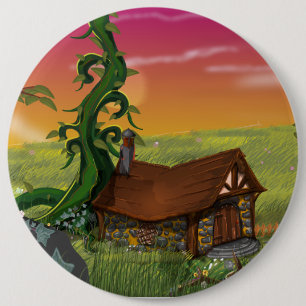 Bóton Redondo 15.24cm Casa de Contos de Fadas Cartoon