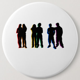 Bóton Redondo 15.24cm Casamento gay/amor novo