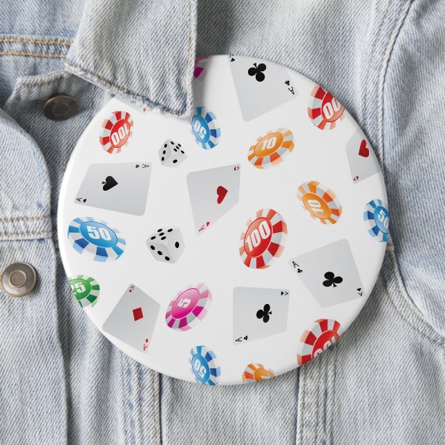 Bóton Redondo 15.24cm Casino, padrão de acessórios para jogos (In Situ)
