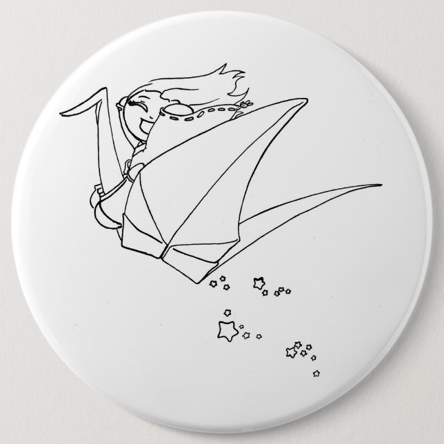 Bóton Redondo 15.24cm Cavaleiro do guindaste (Frente)