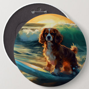 Bóton Redondo 15.24cm Cavalier King Beach Surfing Painting
