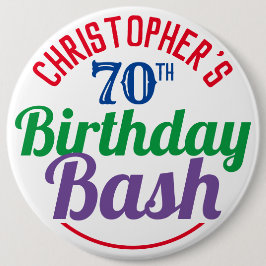 Bóton Redondo 15.24cm Celebração do Botão 70 de Aniversário da Idade