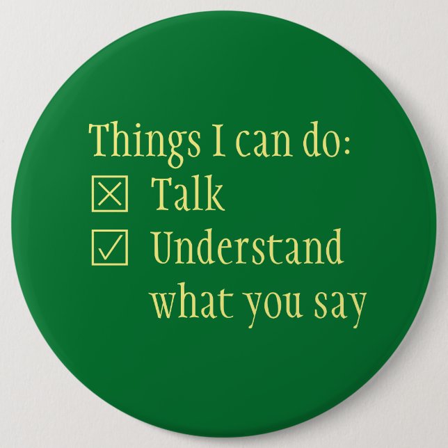 Bóton Redondo 15.24cm Checkboxes understand Button (Frente)