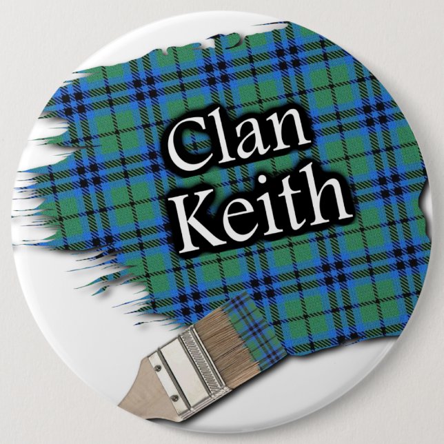 Bóton Redondo 15.24cm Clan Keith Tartan Paint Brush (Frente)