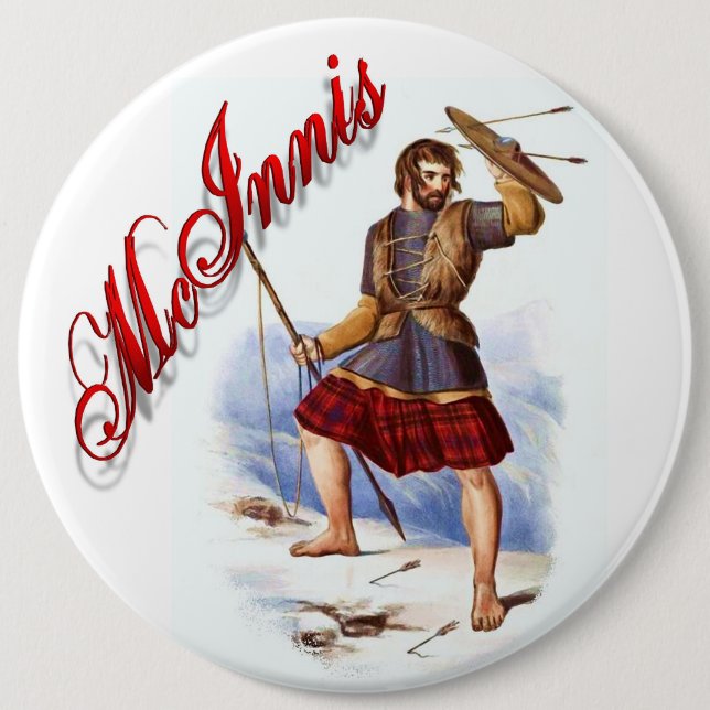 Bóton Redondo 15.24cm Clan McInnis Scottish Dream Button (Frente)