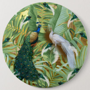 Bóton Redondo 15.24cm Coleção de Sonhos do Templo de Peacock do ouro