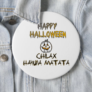 Bóton Redondo 15.24cm Coleção Feliz Halloween para Relaxar e Desestressa