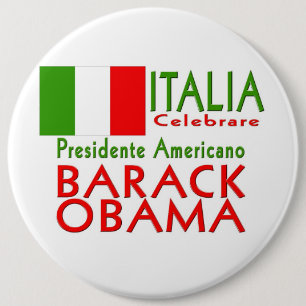 Bóton Redondo 15.24cm COMEMORE o presidente Obama Inauguração Lembran