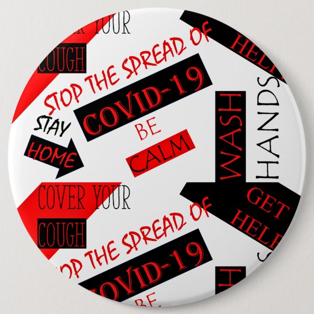 BÓTON REDONDO 15.24CM COVID-19 (Frente)
