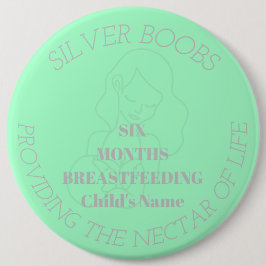 Bóton Redondo 15.24cm Crachá de etapa personalizável de amamentação de 6