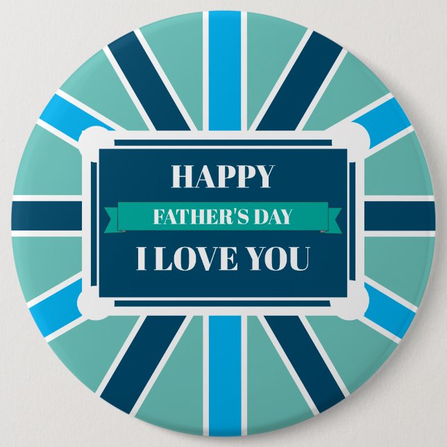 Bóton Redondo 15.24cm Crachá - Dia de os pais feliz (Frente)