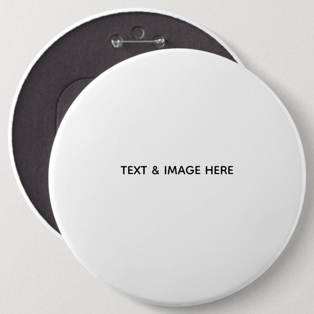 Bóton Redondo 15.24cm Create Your Own white (Frente & Verso)