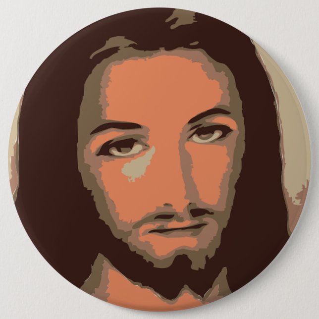 Bóton Redondo 15.24cm Cristo JESUS (Frente)