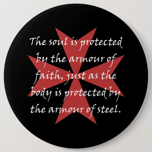 Bóton Redondo 15.24cm Cruz de Templar (Frente)