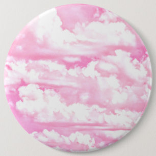 Bóton Redondo 15.24cm Decoração cor-de-rosa feliz macia das nuvens