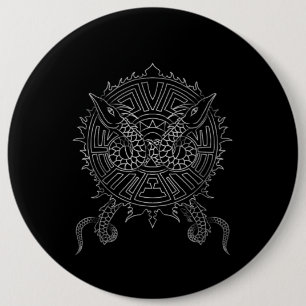 Bóton Redondo 15.24cm Design do tatuagem da mandala do dragão