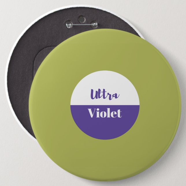 Bóton Redondo 15.24cm Design pantone 2018 ultravioleta (Frente & Verso)
