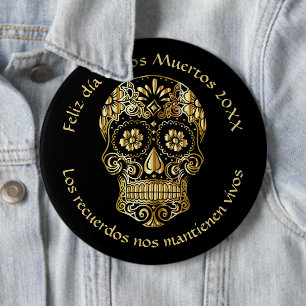 Bóton Redondo 15.24cm Dia da Morte - Personalizar Adicionar Nome e Mensa