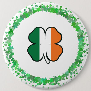 Bóton Redondo 15.24cm Dia de Clover Saint Patrick, Irlanda