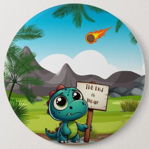 Bóton Redondo 15.24cm dinossauro fofo, engraçado