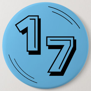 Bóton Redondo 15.24cm Distintivo de Aniversário - Azul 17
