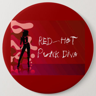 Bóton Redondo 15.24cm Diva encarnado do punk