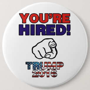 Bóton Redondo 15.24cm Donald Trump Para O Presidente 2016