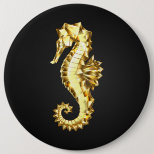 Bóton Redondo 15.24cm Dourado Cavalo de Mar Poligonal