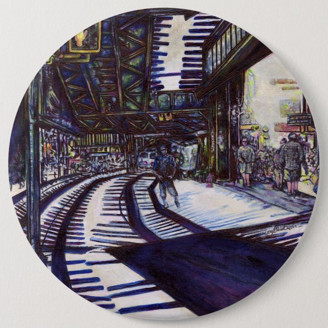 Bóton Redondo 15.24cm Dusting the Piano (Frente)