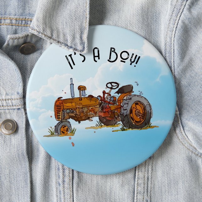 Bóton Redondo 15.24cm É um menino! (In Situ)