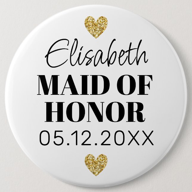 Bóton Redondo 15.24cm Élégant et Simple Pour Demoiselle D'Honneur (Frente)