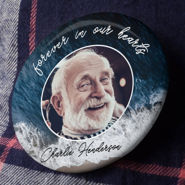 Bóton Redondo 15.24cm Elemento Fotográfico do Funeral/Memorial de Texto  (Criador carregado)