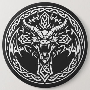 Bóton Redondo 15.24cm Emblema de Dragão Celta por BurnsInHell