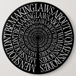 Bóton Redondo 15.24cm Escolha Pró - Pino Negro Feminista