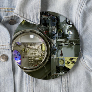 Bóton Redondo 15.24cm escotilha de um antigo submarino retrô