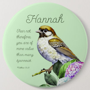 Bóton Redondo 15.24cm Escritura Matthew 10:31