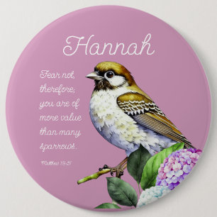 Bóton Redondo 15.24cm Escritura Matthew 10:31