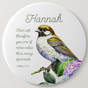 Bóton Redondo 15.24cm Escritura Matthew 10:31