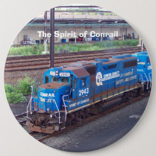 Bóton Redondo 15.24cm Espírito de Conrail - GP38 - PRR #2943 na pintura