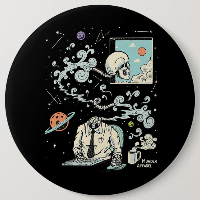 Bóton Redondo 15.24cm Esqueleto ADHD de espaçamento 61 (Frente)