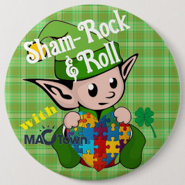 Bóton Redondo 15.24cm Está na hora de Sham-Rock & Roll com MACTown