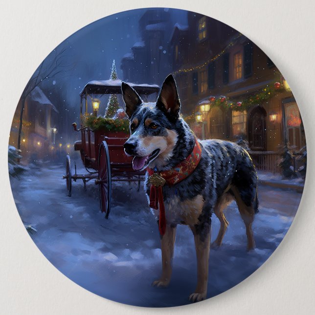 Bóton Redondo 15.24cm Estação Festiva de Natal Australiana (Frente)