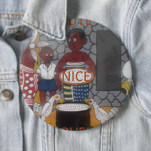 Bóton Redondo 15.24cm Estilo de vida tradicional africano